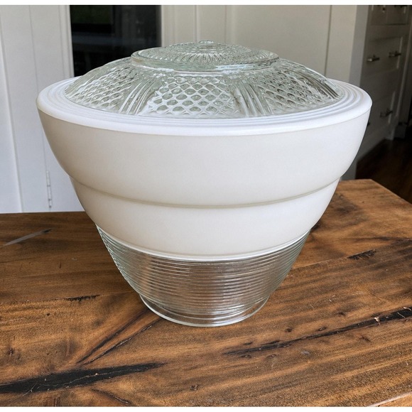 Other - Bee Hive Light Fixture Globe 1950s - 1960s Milk Glass 7"